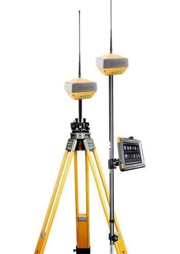 Topcon HiPer XR GNSS receivers mounted on survey tripods